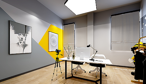 广州新秀文化传媒办公室装建设计