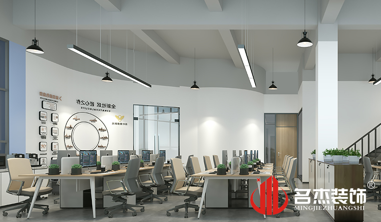 盛开办公区域装建设计成效
