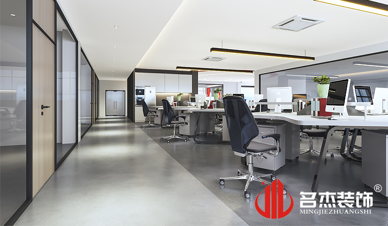 盛开办公区域装建设计成效