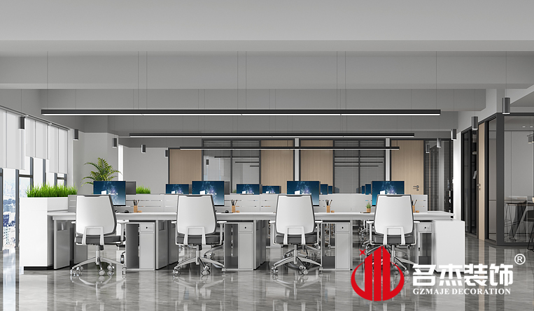盛开办公区装建设计成效