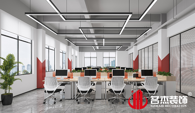 盛开办公区装建设计成效