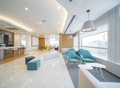 充斥个性氛围的且专一员工健全的办公室装建设计空间若何打造——耀乘健全科技