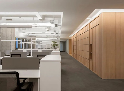 亲天然共享交互的办公室装建设计空间是怎么的——熹茗集团